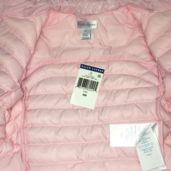 SOLD NWT Ralph Lauren Polo BabyGirl Puffer coat 9m - Picture 4 of 6